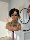 Glueless pixie wig with fringe, a stylish option for framing the face of African American women.