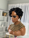 Glueless pixie wig with fringe, a stylish option for framing the face of African American women.