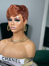 Glueless asymmetrical pixie wig with a modern cut, perfect for Black women seeking an edgy style.