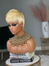 Short Glueless Lace-Free Wig - African American Style