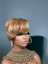 Glueless straight pixie wig from the Ebony Collection, ideal for Black women's hairstyles.