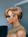 Glueless straight pixie wig from the Ebony Collection, ideal for Black women's hairstyles.