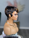 Glueless pixie cut wig with layers, adding dimension and movement for Black hair.