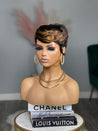 Glueless pixie cut wig with layers, adding dimension and movement for Black hair.