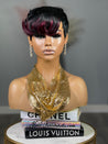 Glueless natural pixie cut wig designed for Black women, offering a comfortable and secure fit.