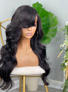 Glueless feathered bob wig with light, airy layers