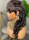 Glueless pixie wig with fringe, a stylish option for framing the face of African American women.