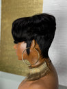 Glueless pixie wig with volume, designed to create a fuller and more dynamic hairstyle.