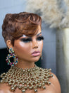 Glueless tapered pixie wig tailored for African American women, featuring a chic tapered cut.