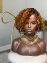 Glueless pixie wig with natural sheen, offering a healthy, radiant finish for African American women.