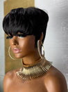 Glueless pixie wig with volume, designed to create a fuller and more dynamic hairstyle.