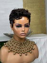 Glueless pixie cut wig with scalp illusion technology, creating a realistic and natural appearance.