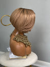 Blunt cut glueless bob wig with a natural density and shine.