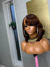 Pre-cut and pre-plucked glueless bob wig, ready to wear out of the box.