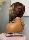 Voluminous body wave bob wig for a soft, glamorous look.