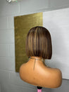 Short glueless bob wig with no lace, perfect for everyday wear.